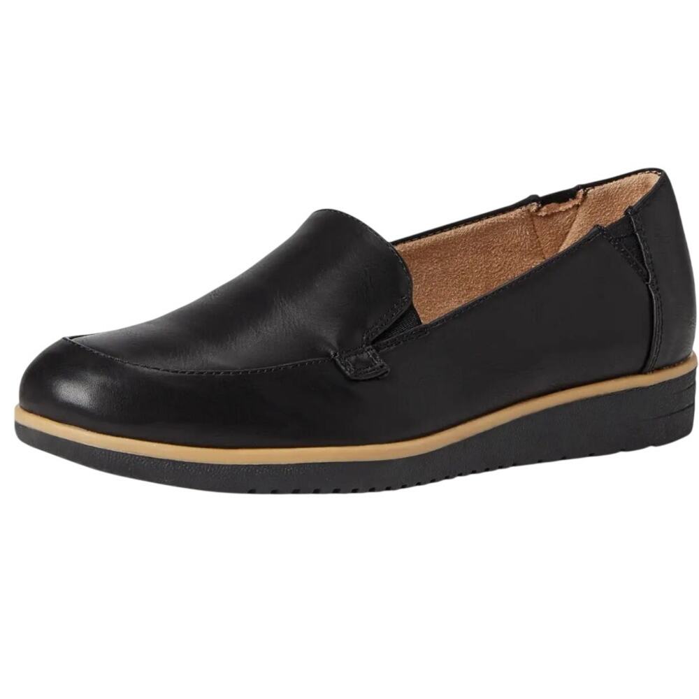 SOUL Naturalizer Womens Idea Moc Loafers Size 7 M EU 37 Black Vegan Leather NIB